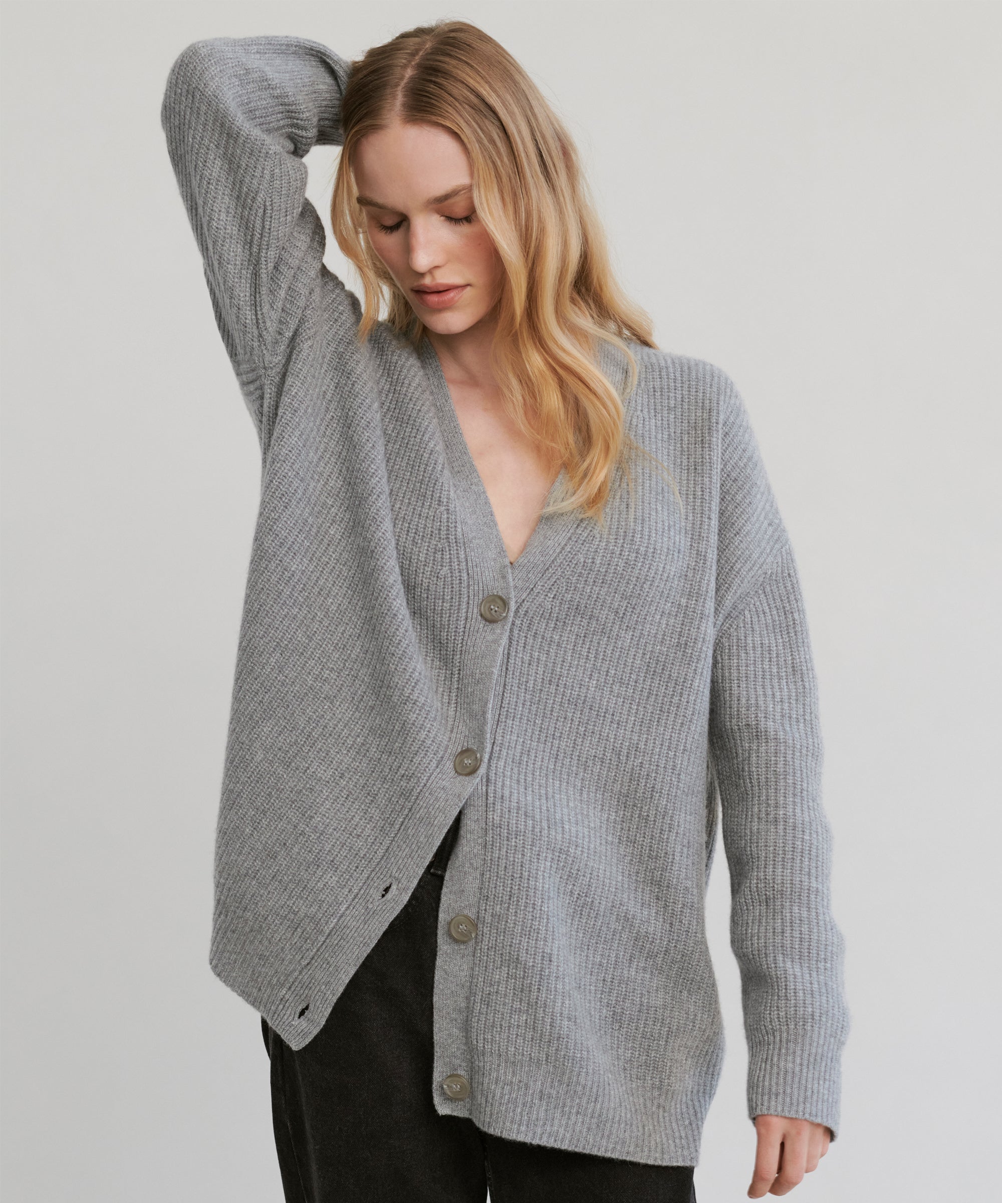 Donna Karan Cashmere Turtleneck Sweater - Grey Knitwear, Clothing -  DON55186
