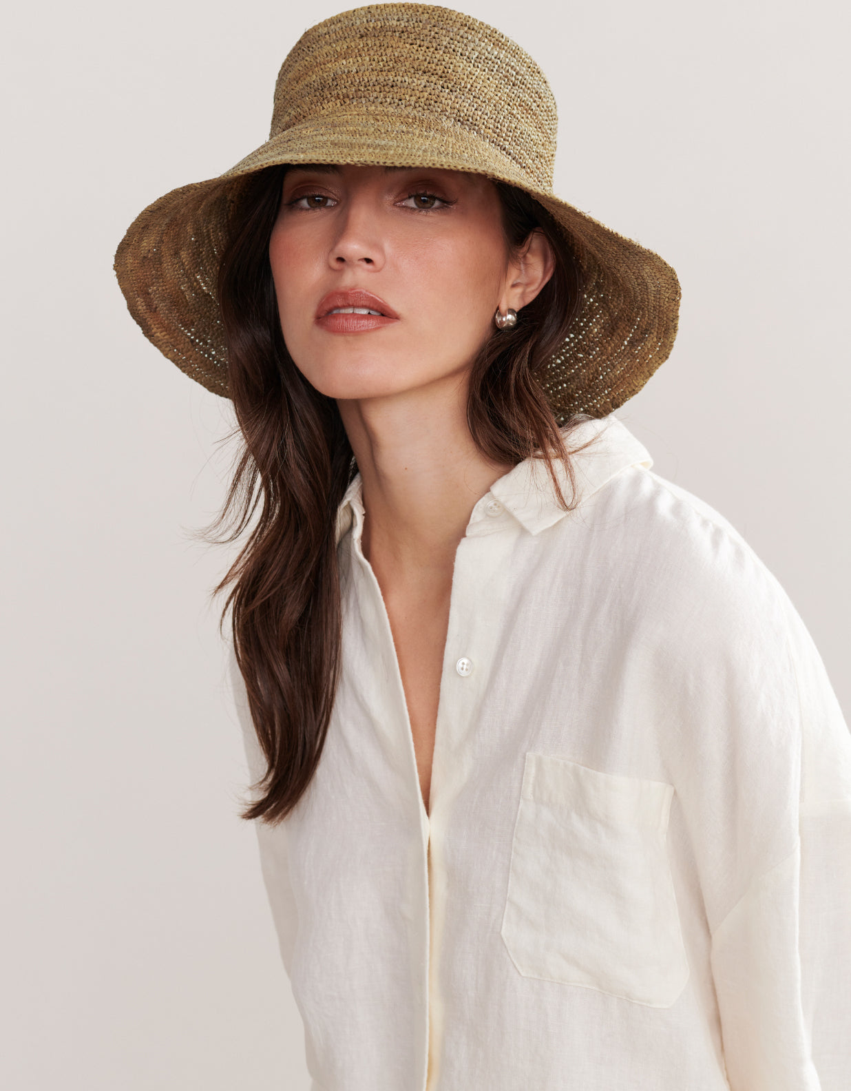 Jenni Kayne canvas sun hat in natural women’s medium deals large