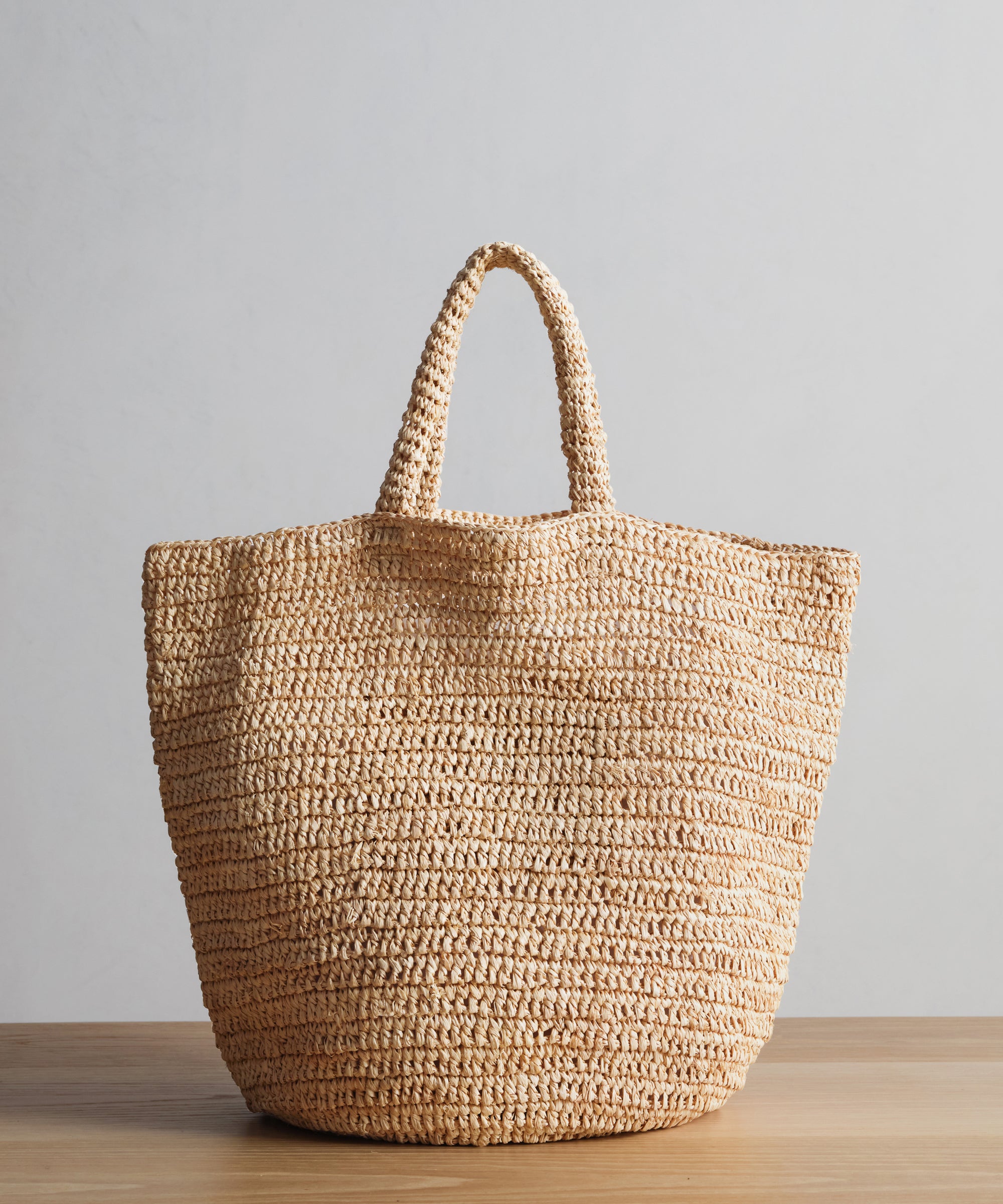 Jenni Kayne Woven Raffia Tote in Natural Tan