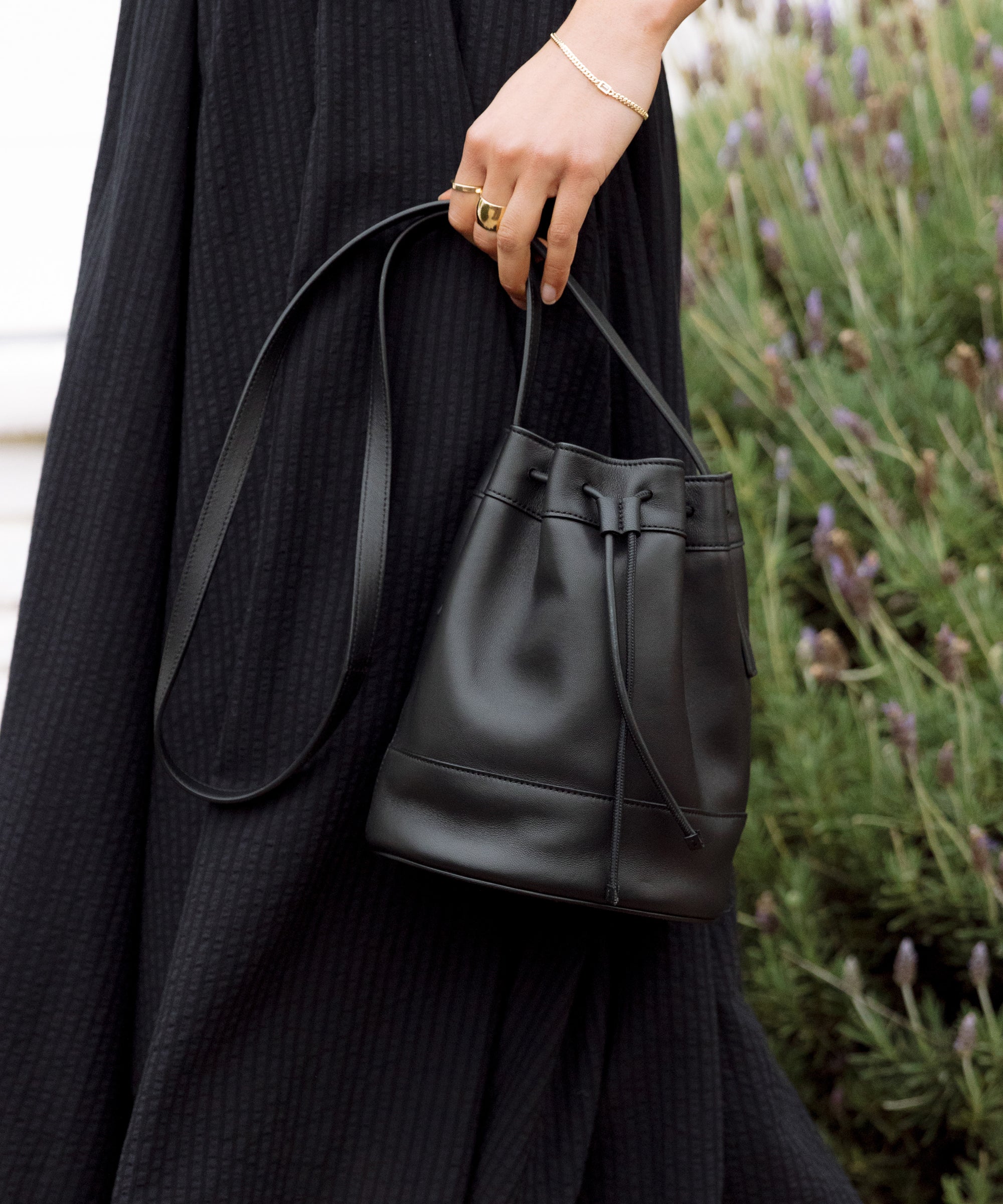 Geneva Drawstring Leather Bag