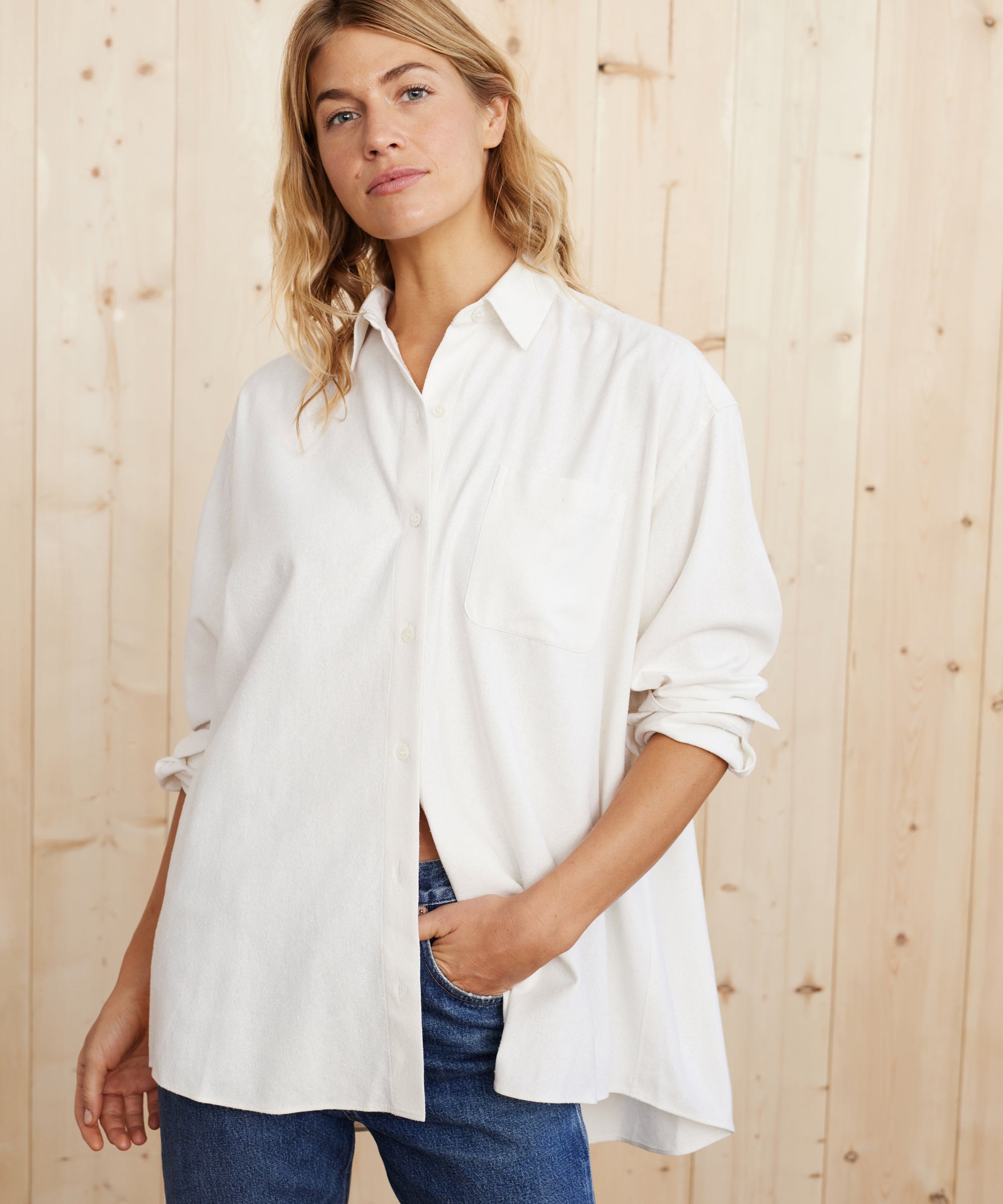 Linen Shirt Women With Silk Oversized Long Sleeve Shirt Button
