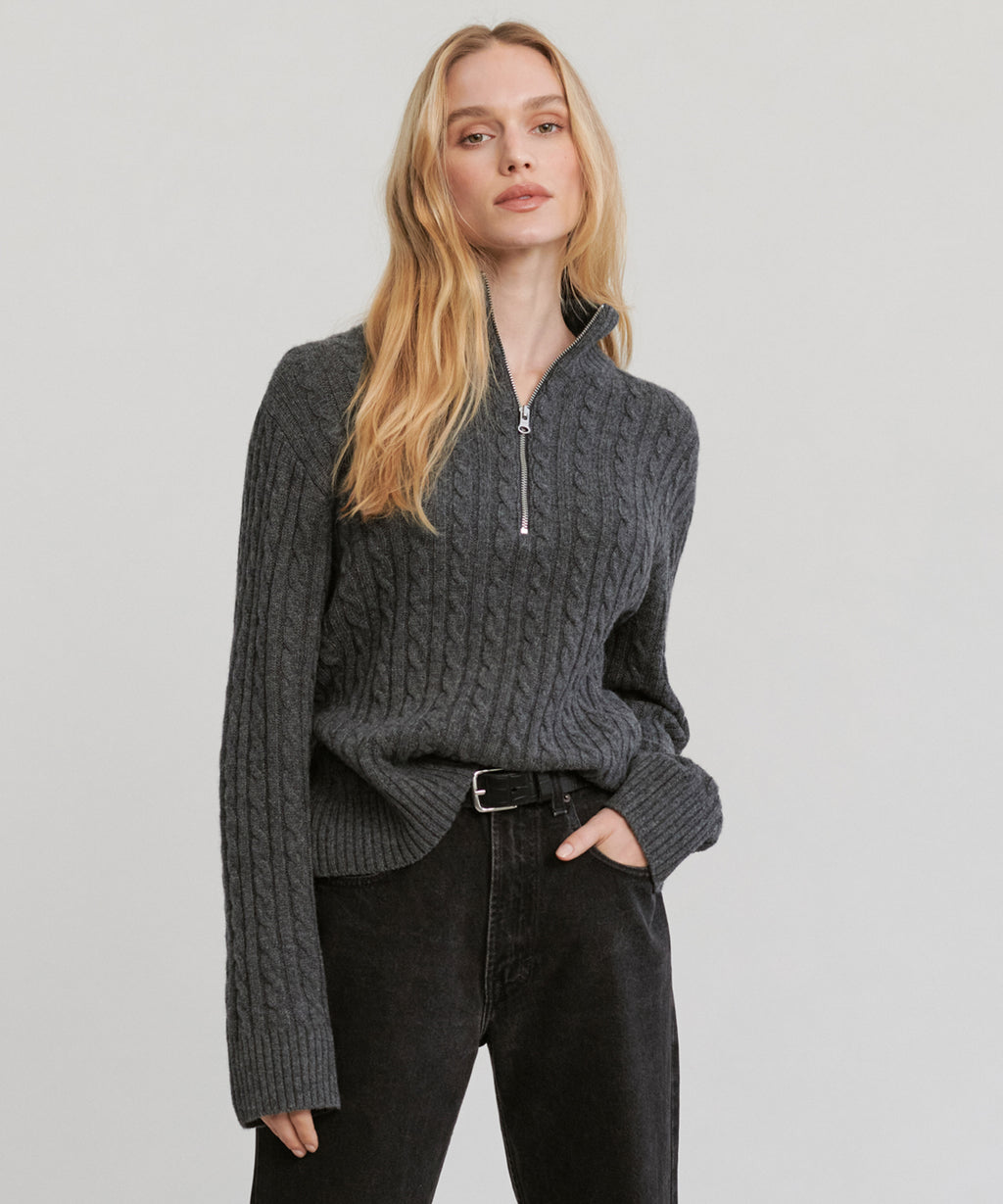 Cable Nell Half Zip – Jenni Kayne