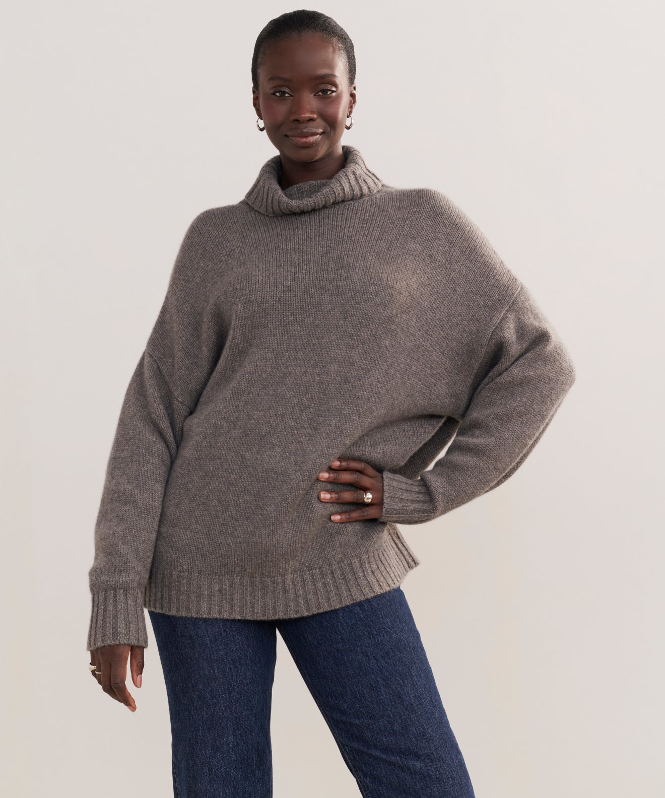 Women's Cashmere Porter Turtleneck Shadow | Jenni Kayne