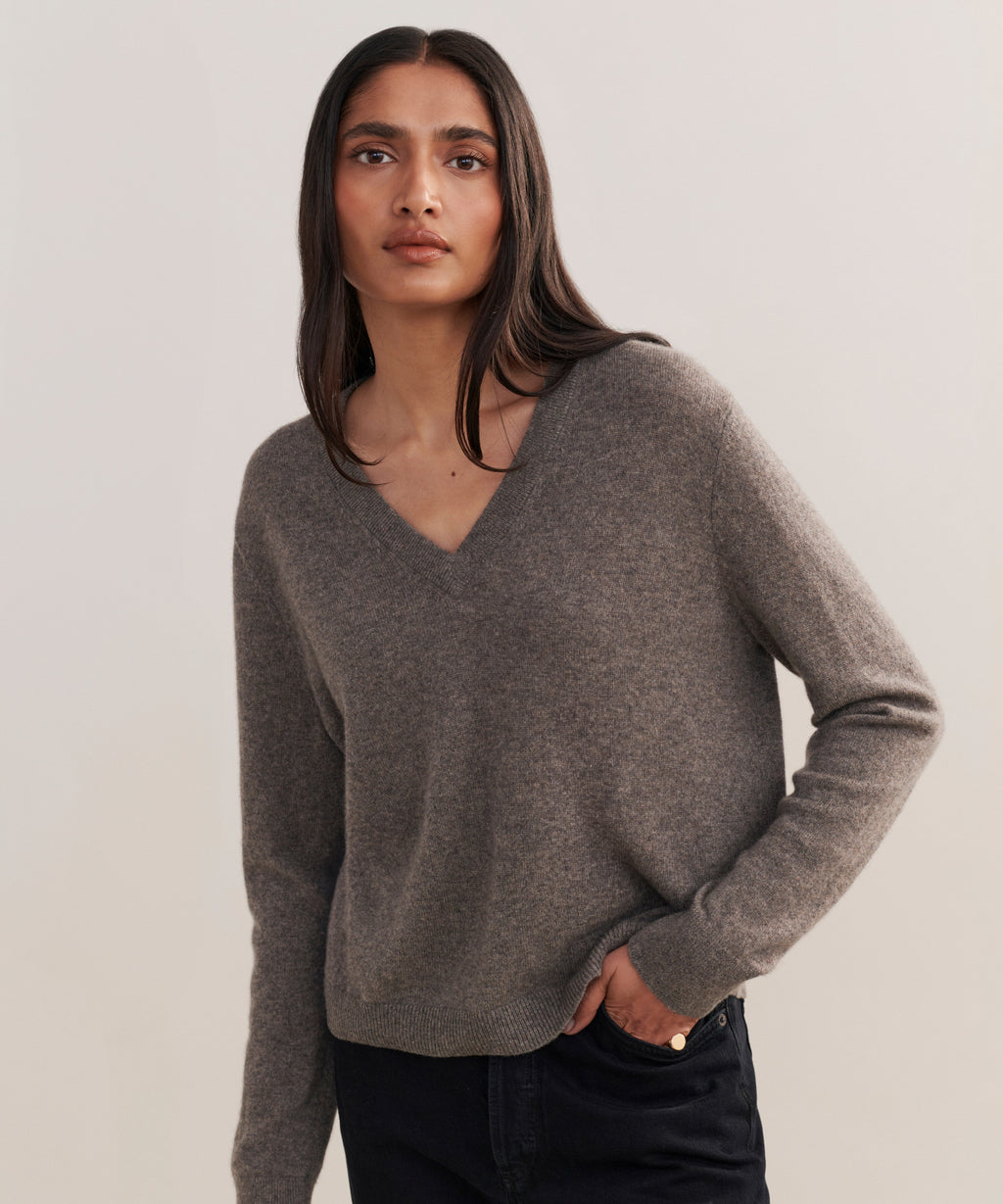 Grey cashmere sweater hotsell