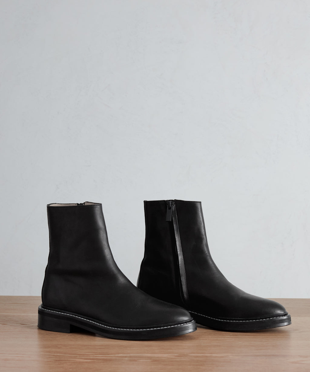 Kaymeen leather sales ankle booties