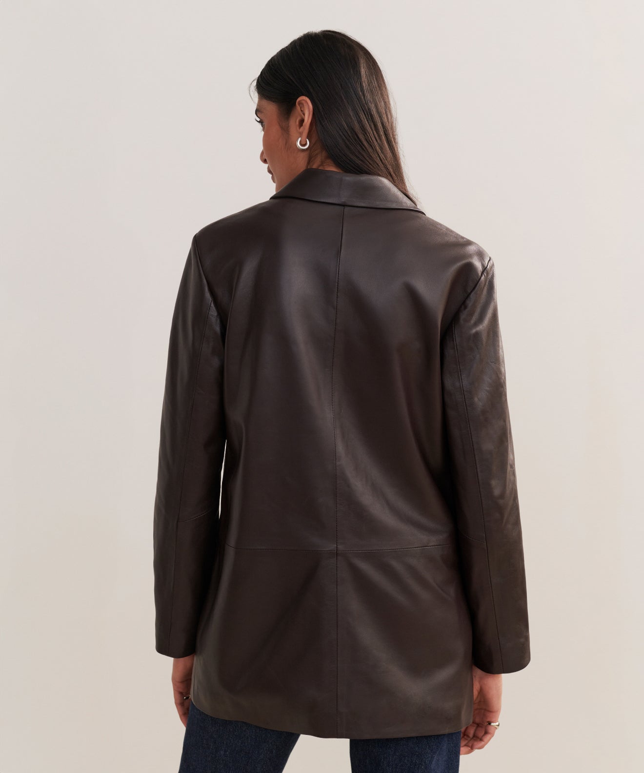 Leather Brooke Blazer