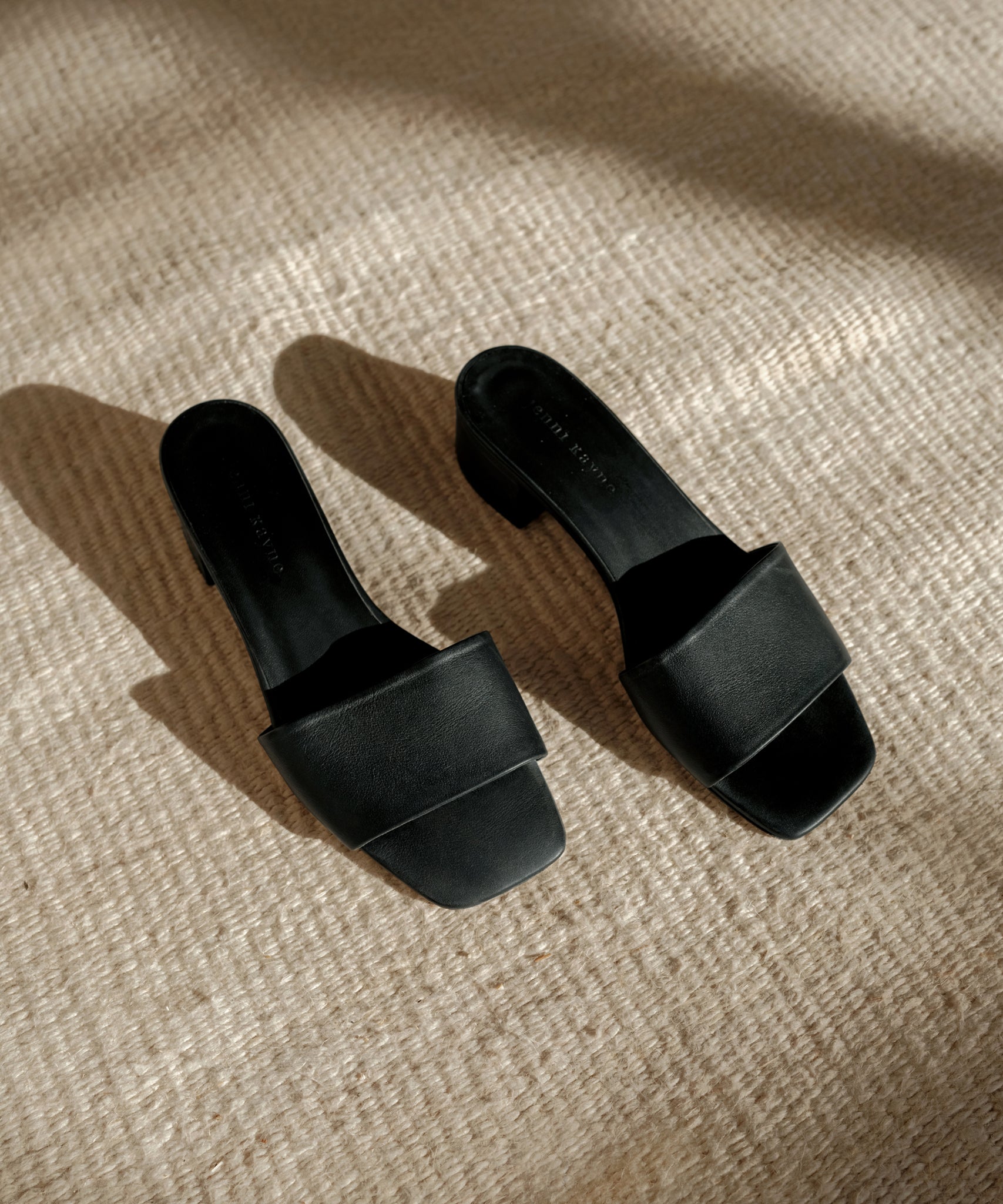 Leather Miller Heeled Slide – Jenni Kayne