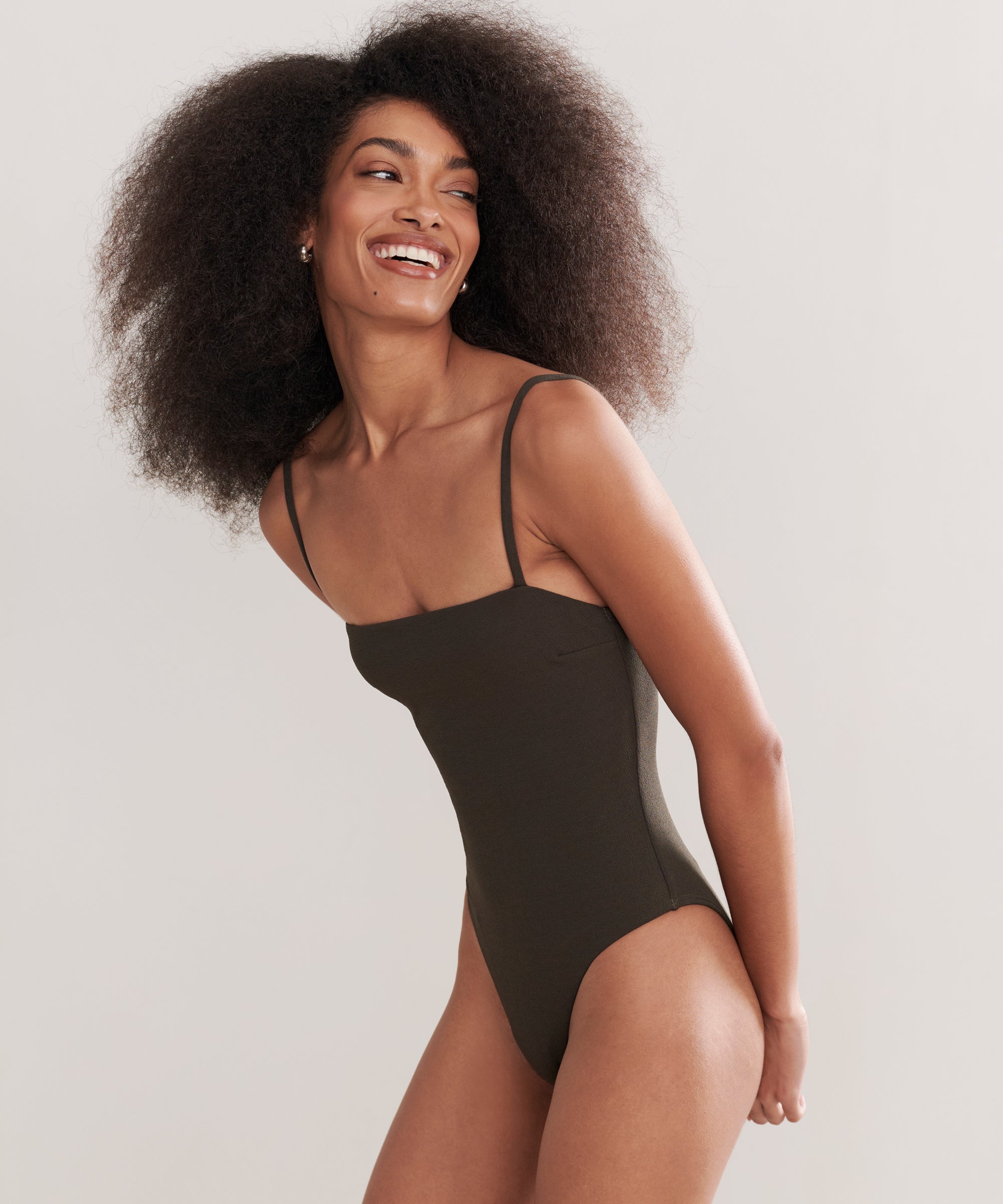 Petite Square Maillot Swimsuit