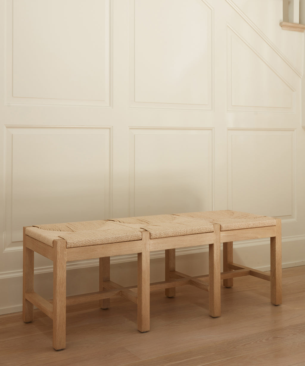 Jenni Kayne Montecito Bench in Natural/White/Oak Size 45