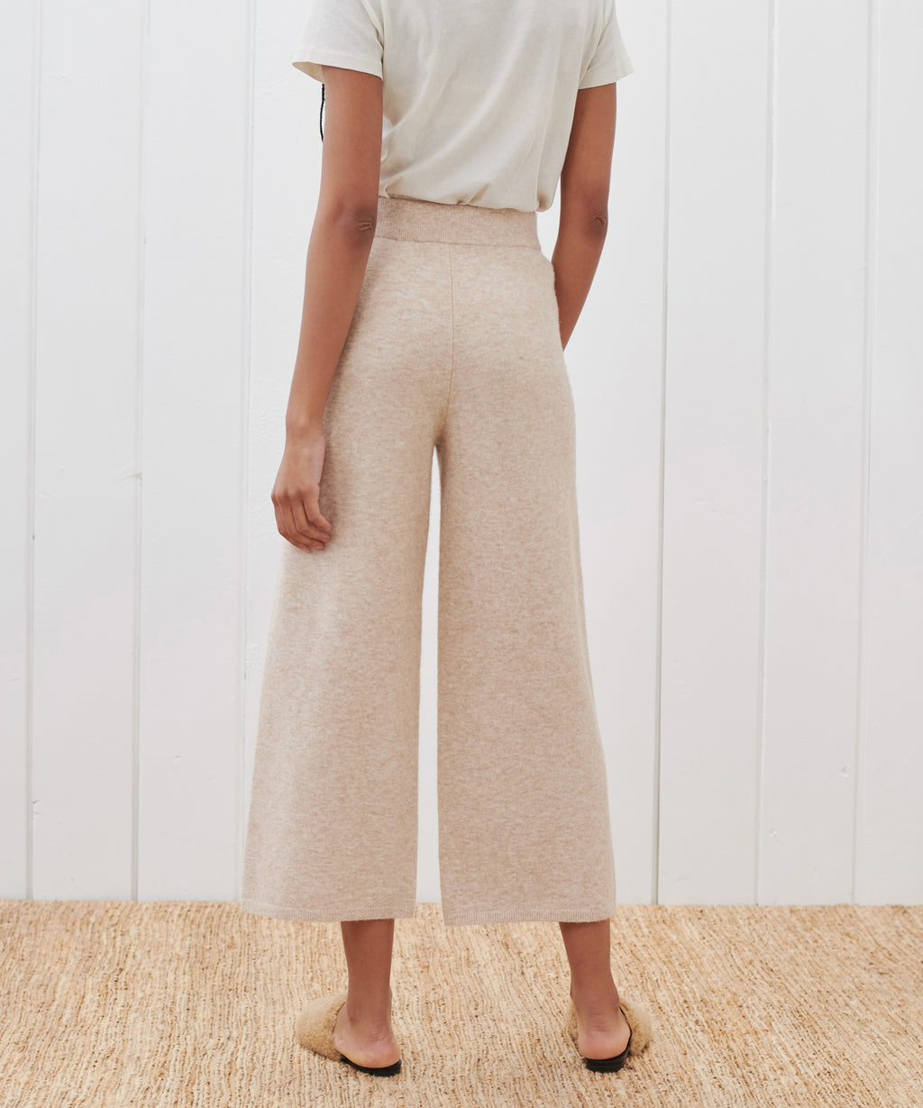 Full Length Pleated Culotte Trouser In Lemon | LOES House | SilkFred US