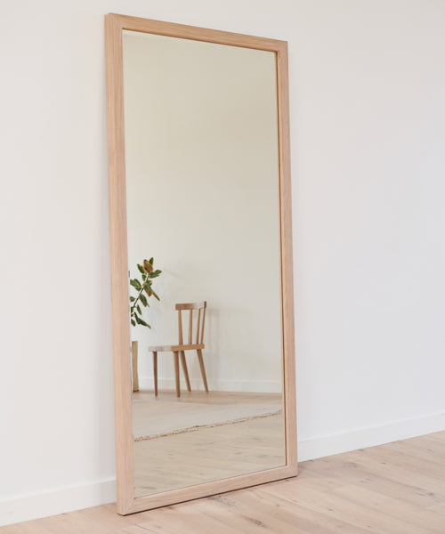 Floor mirror store white