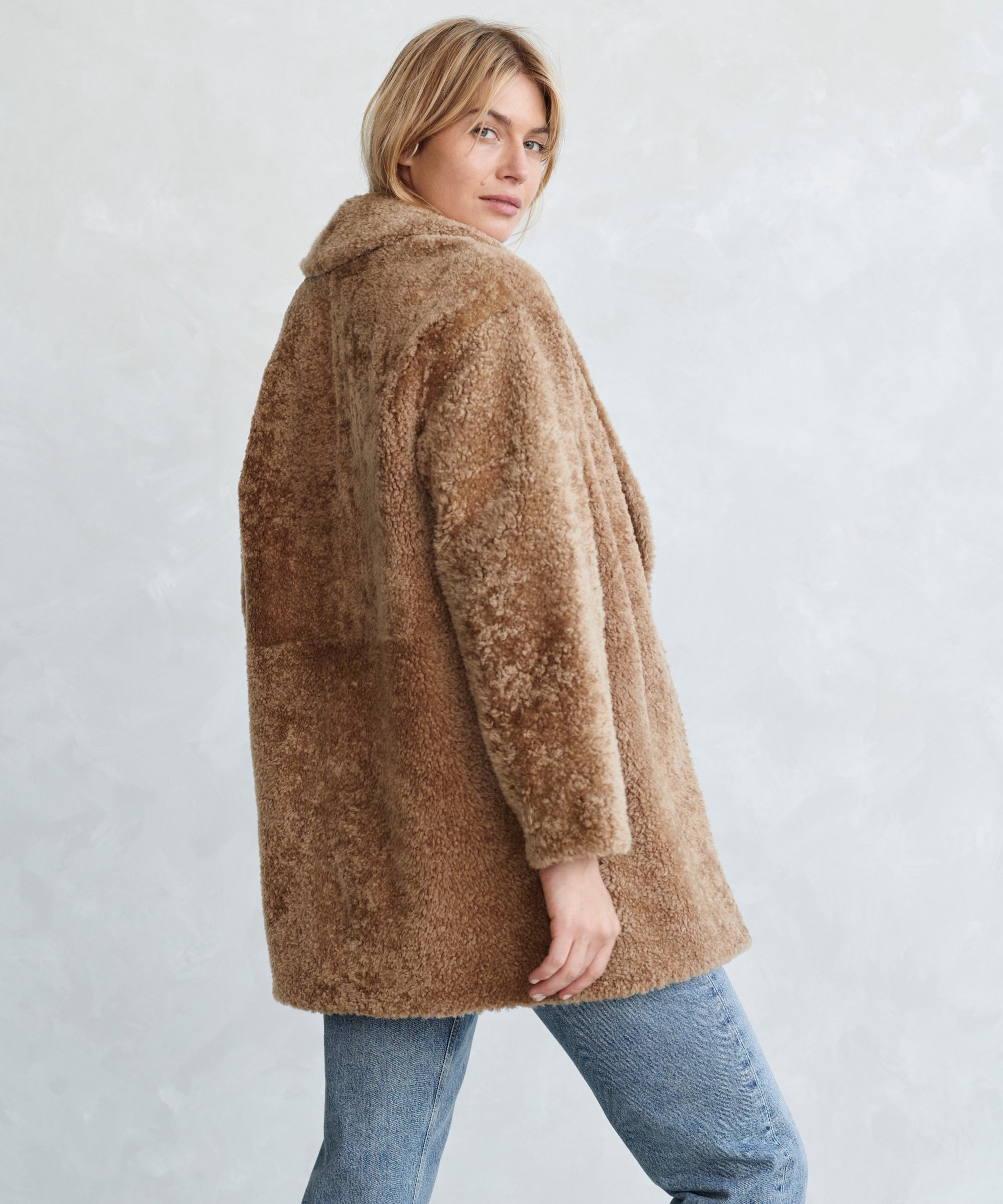 Shearling Yves Shawl Coat